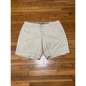 Natural Reflections Womens Bermuda Shorts Size 18 Beige Stretch Cotton Twill NWT